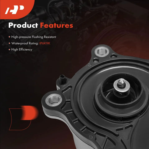 Close-up of Rock Solid Engine Electric Water Pump Fits Honda Accord 2018 2022 Crv 2020 2022 2.0L L4, showcasing features and design.
