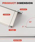 Beater Proof 304 Stainless Steel Wall Corner Guard 2X2X48 Inch Pack Of 10 Heavy Duty Metal Corner Protector with dimensions shown.