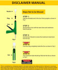 DIY Tubeless Tire Repair Kit With Mushroom Plug Gun instructions showing step-by-step guide for using the repair gun and plugs.