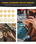Dope Vintage Style Crown Charms Set, 50 Pcs Alloy Gold Tone Crown Pendants with intricate detailing for jewelry making and DIY projects.