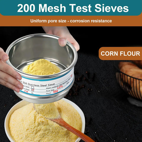 Boss Grade 304 Stainless Steel Mesh Sieve Screen 200 Mesh 0.075mm aperture sifting corn flour