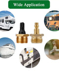 Brass Blow Out Plug For RVs, Boats, Campers And Travel Trailers, No Fuss Quick Connect Garden Hose Adapter on display