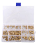300 Piece Heat Set Threaded Inserts Kit M2 To M6 And One Quarter Twenty Brass Knurled Nuts For 3D Printing PLA ABS Repair Mixed Pack Copper Forging For Strong Durable Joints in organizer case