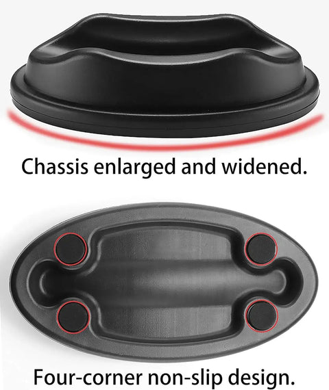 Front Wheel Riser Block For Indoor Bike Training With Anti Skid Design, Stable Plastic Stabilizing Block, top and bottom view