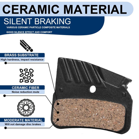 BL 05S Ceramic Bike Brake Pads For Disc Brakes Compatible With Shimano N03A N04C D02S D03S And BR M9120 M8120 M7120 Ceramic Material