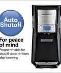 One Press Programmable Dispensing Drip Coffee Maker With Internal 12 Cup Brew Pot And Water Reservoir No Carafe Design