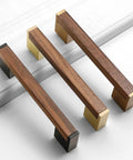 Black Walnut Zinc Alloy Cabinet Pull Four Pack 7.56 Inch Center To Center Drawer Knob For Kitchen Cabinets And Furniture Hardware