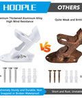Comparison of Heavy Duty Aluminum Flag Pole Holder For Outdoor Walls Rustproof Wall Mount Bracket to rusty alternative