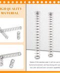 150 Piece Compression Springs Set In 5 Sizes Featuring 0.5mm Wire And 6mm Outer Diameter With 10mm To 50mm Lengths Stainless Steel