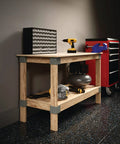 Beefy DIY Workbench Hardware Kit With 24-Inch By 48-Inch Base, 500-Pound Capacity, Easy 90 Degree Cuts, Lumber Not Included
