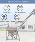 Heavy Duty Screw Conveyor Machine With Spiral Feeder And Bucket Conveyor Inclined Type For Powder Materials Auger Hopper Loader