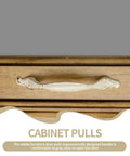 10 Pack Ivory White Cabinet Pulls Three Point Eight Inch Vintage Aluminum Alloy Drawer Handles For Kitchen Cabinets Wardrobe Closet Cupboard Doors Durable Easy Install Cabinet Hardware installed on wooden drawer