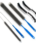 Go To All In One Dryer Vent Cleaner Brush And Lint Remover Kit With Flexible Extendable Handle For Dryer Vents, AC Coils, Refrigerator Coils, Dust Collectors, Condenser Units And More, five brushes