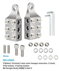 Slick Pro Grade Heavy Duty 12 Way Battery Terminal Distribution Block Featuring M8 M5 And 5 16 Screw Threads and hardware items.