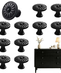 Ten Pack Matte Black Kitchen Cabinet Knobs One And A Quarter Inch Diameter Zinc Alloy Drawer Pulls for a Dresser Preview