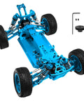 Metal RC Chassis Frame Kit 1/14 4WD For WLtoys 144010 144001 144002 Beefed Up Kit Blue with wheels and bolts
