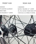 Carbon Fiber 700C Wheelset With 38mm Or 50mm Rim, Road Bike Disc Brake Compatible, 20/24H, Quick Release Front 100mm Rear 135mm hubs