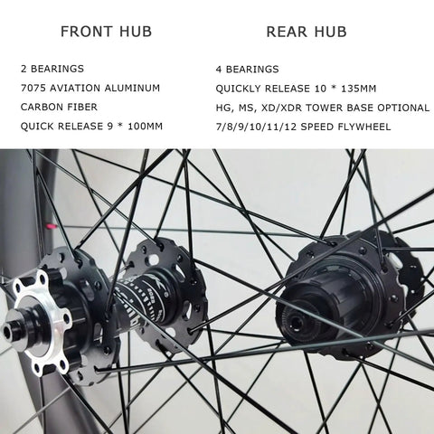 Carbon Fiber 700C Wheelset With 38mm Or 50mm Rim, Road Bike Disc Brake Compatible, 20/24H, Quick Release Front 100mm Rear 135mm hubs
