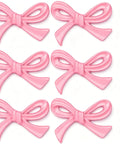 6 Pack Pink Bow Drawer Knobs Rock Solid Zinc Alloy Cabinet Hardware With Vintage Coquette Styling Super Cute Dresser Pulls.