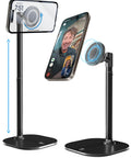 Front view of MagSafe Desk Phone Stand With Adjustable Magnetic Holder For iPhone 17 Pro Max And 16 Through 12 Models, showing height adjustment and magnetic attachment.