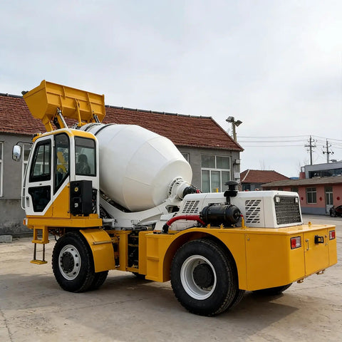 Rock Solid Mobile Self Loading Concrete Mixer Truck With Compact Frame And Pro Mixing Tech Built For Tight Job Sites To Crush Every Wet Batch And Keep Your Crew Working Smoothly, side view showing its thickened steel drum.