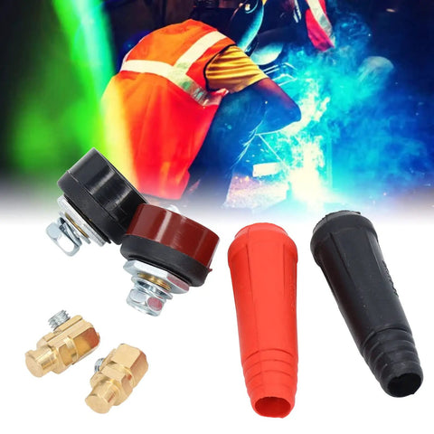12 Piece Welding Cable Panel Connector Quick Fit Plug Socket Set Kit For Secure Welds And Fast Power Supply Setup Heavy Duty Aluminum