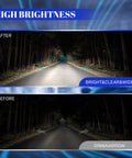 Comparison of road brightness before and after installing the Xenon HID Ballast Control Module Assembly For Acura TL TSX ILX ZDX RDX 2006-2014 Replacement.
