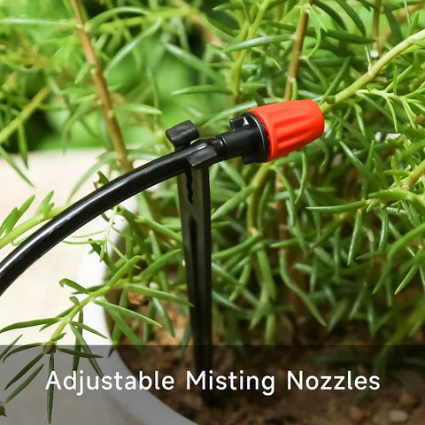 Water Saving Drip Irrigation Sprayers And Drippers Adjustable Atomizing Nozzles One Quarter Inch Emitters in use