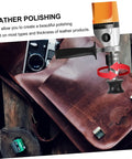 Top Shelf 6 Piece Ebony Leather Burnisher Tool Set Slicker For Smooth Edge Finishing on leather products with polishing effect.