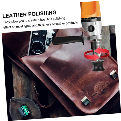 Top Shelf 6 Piece Ebony Leather Burnisher Tool Set Slicker For Smooth Edge Finishing on leather products with polishing effect.