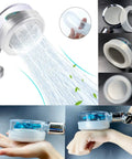 High Pressure Turbo Shower Head Kit With Propeller Jet And Vortex Handheld Design Includes Replacement Accessories And 3 Water Panels