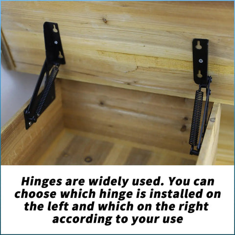 Heavy Duty Furniture Spring Hinges 80 Degree Lift Brackets Built Like A Tank Rock Solid Steel game changing storage fix for toy box chest.