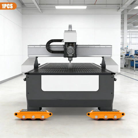Beast Heavy Duty Machinery Skates Dollies 15 Ton Mover With 9 PU Wheels Ultra Thick Alloy Steel Base Low Profile Industrial Moving Rollers For Factory Warehouse Workshop Hauling Heavy Equipment under CNC machine