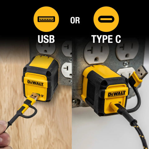 Workhorse 2 In 1 USB C To USB C Cable With Adapter 60W PD Fast Charging And Data Sync Type C Charger Cable in USB and Type C ports