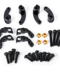 Aluminum RC Crawler Shocks With Flex Blades For One Eighteenth Scale TRX4M upgrade shown with mounting hardware set