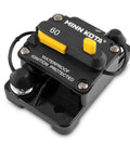 60 Amp Marine Grade Trolling Motor Circuit Breaker With Manual Reset And Push To Trip Power Cutoff, Dual Function Protection For Boats
