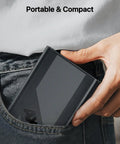 Person holding a portable and compact Top Shelf Precision Screwdriver Set, Mini 37 Piece Electronics Repair Kit in their pocket.