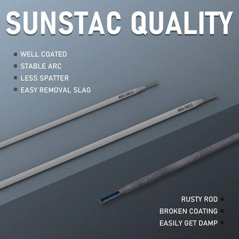 E6013 1 8 Inch Carbon Steel Welding Rods 5 Lb Stick Electrodes Arc Welding Supplies With Titanium Oxide Coating For Stable Arc