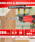 Top Rated Cordless Electric Screwdriver Kit With 28 Handy Bits And Magnetic Holder USB Powered For Quick Home Fixes And DIY Tasks Stored In A Slick Compact Case making quick assembly easy.