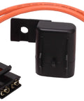 Waterproof Blade Style ATO ATC Fuse Holder With Cover For Auto And Marine Use, 30 Amp Rating, 8 Inch 12 Gauge Leads