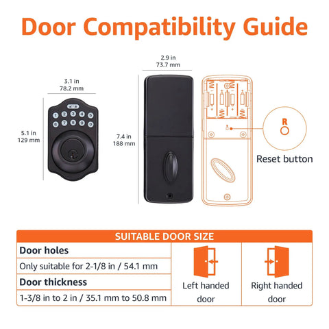 Electronic Keypad Deadbolt Door Lock With Auto Lock And Touch Control Keyless Entry That Delivers No Sweat Setup And Total Peace Of Mind Via Six Custom User Codes And Matte Black Finish