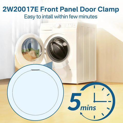 Washer Front Panel Door Boot Spring Clamp Assembly 2W20017E Compatible With LG And Kenmore Washers installation illustration