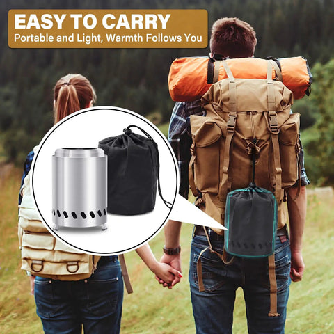Tabletop Smokeless Fire Pit With Carry Bag For Outdoor Use Ideal For Camping Backyard Patio Garden Or Picnic Delivers Cozy Warmth