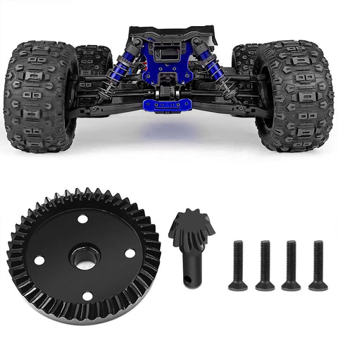 Gear Set Differential 43T 10T For 1/8 Traxxas Sledge RC Truck with front view and helical gears