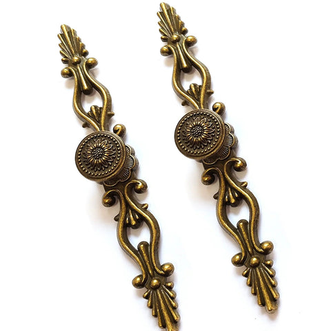 antique dresser pulls Vintage Bronze Cabinet Pulls 10-Pack, 6.3
