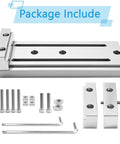 Compact Low Profile Bench Vise Work Table Clamp For Desktop CNC Routers Built For Easy Setup And Rock Solid Hold shown with included mounting hardware