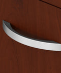 Close-up of handle on Series C 3 Drawer Mobile File Cabinet In Hansen Cherry For Home Office Organization And Commercial Workspaces