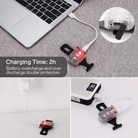 Clip On Safety Light For Night Running And Cycling With Five Modes, High Visibility Tail Light charging via USB