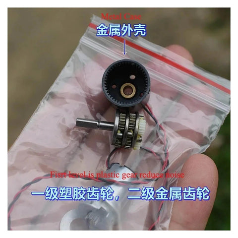 16mm 1215 Planetary Gearbox For DC Motors Slow Speed 36 RPM High Torque Reduction shown in packaging, highlighting metal gear case.