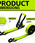 Beefy Heavy Duty Ratchet Straps With Forged J Hooks 2 Inch By 27 Foot Tie Down Straps 10000 Pound Break Strength 3333 Pound Working Load
